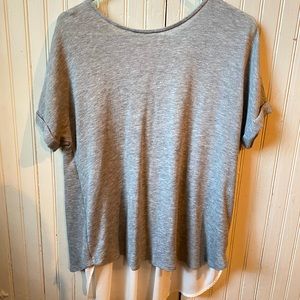 Oversized Gilli Top with Chiffon low hem